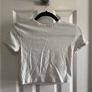 Classic White Women's Crop Top